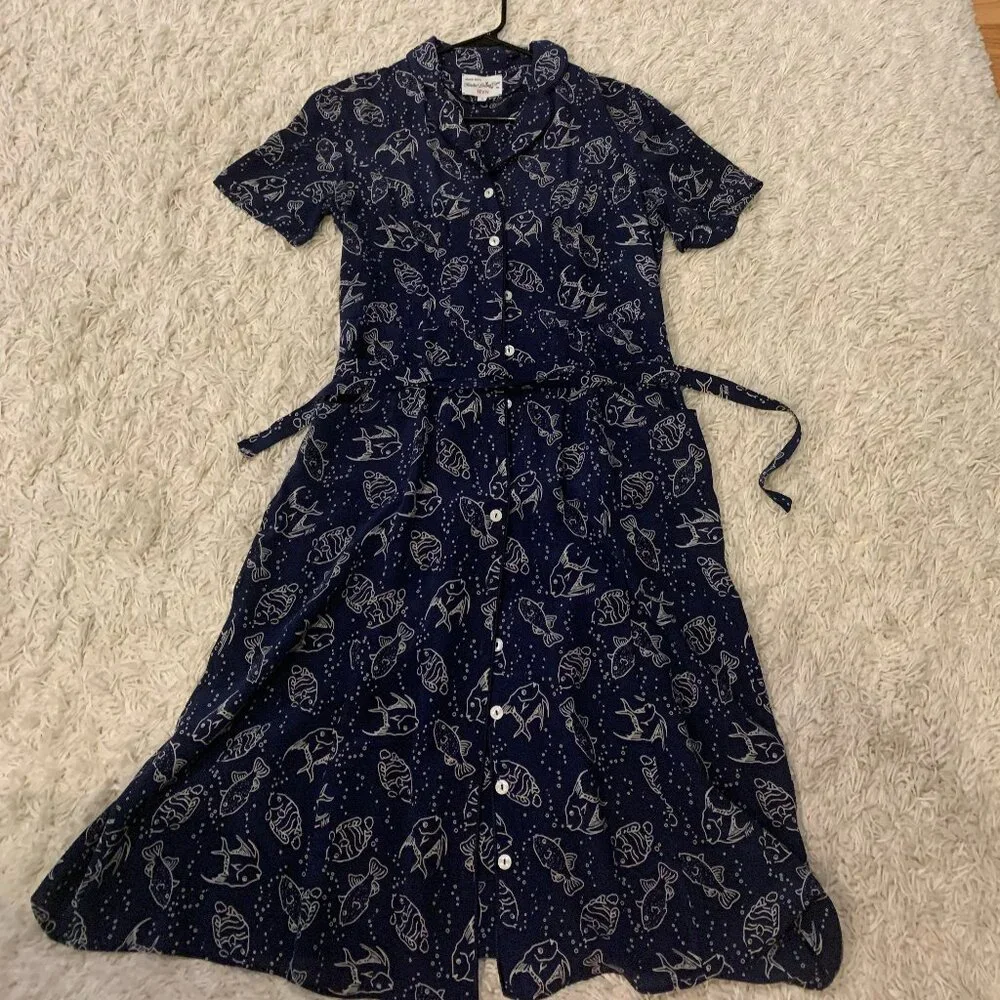 HVN Silk Shirt Dress - Picture 1 of 3